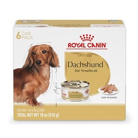 Royal Canin Breed Health Nutrition Dachshund Adult Loaf in Sauce Dog Food, 3 oz (Pack of 6)