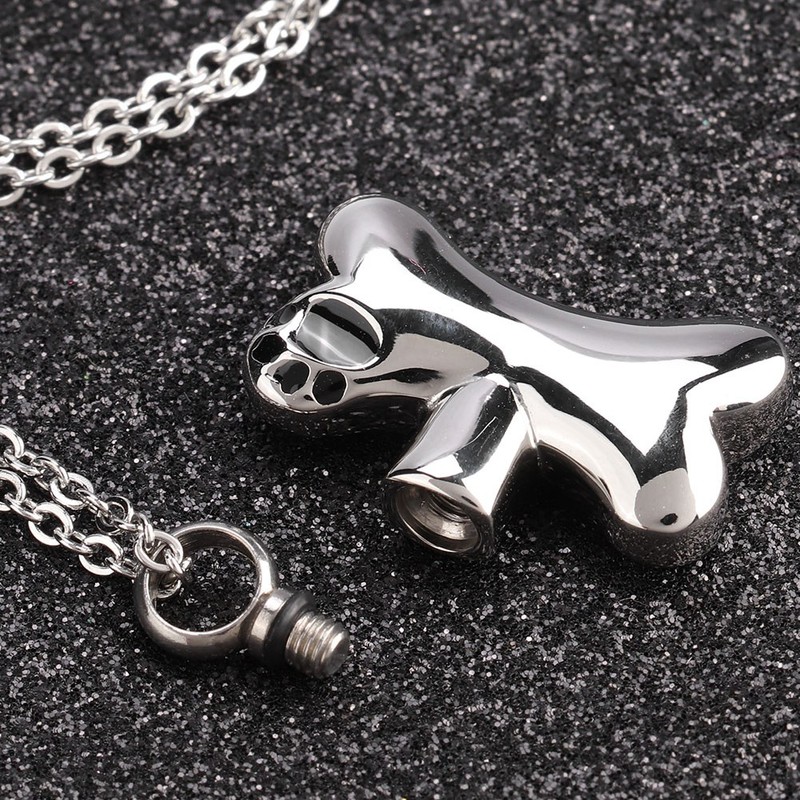 BOne shaped Urn Necklace Memorial Pet Ash Pendant Jewelry