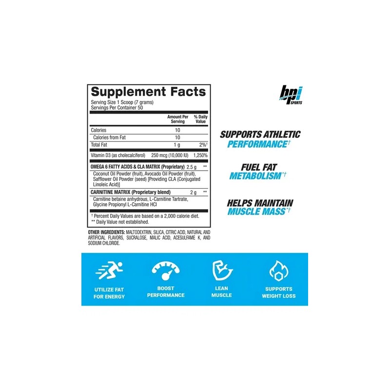BPI Sports CLA Matrix + Carnitine Polvo Ponche de Frutas