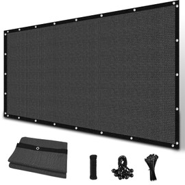 Amagenix 90% Shade Fabric Sun Shade Cloth with Grommets, 6' x 10' Pergola Replacement Shade Cover Canopy for Garden Outdoor Patio, Dark Grey (We Make Custom Size)