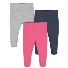 Gerber Baby Girl's Toddler Multi-Pack Premium Leggings, Hot Pink/Navy, 2T