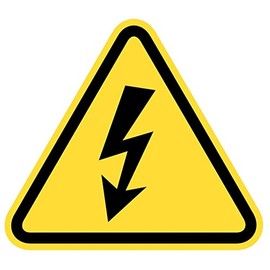 Samunshi® Warning Triangle Flash Sticker Flash Sticker Power Caution 10 x 8.8 cm Multi-Coloured