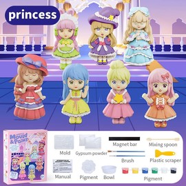 FASHION YO Small Plaster Mold and Paint, 3D Unicorns Mermaid Dinosaur Shape Painting and Designing 3D Art Painting Kit Craft Casting for Girls Boys Kids 5+ Years (Girls)