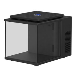 Maxspect Pico Cube Desktop Wi-Fi Enabled 2 Gallon Smart Aquarium Kit - Includes LED Lights, Heater, Filtration & Media - Black Finish
