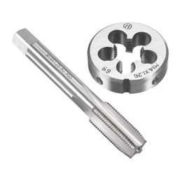 Unifizz M14 x 1.25mm Metric Tap and Die Set, Machine Thread Screw Tap with Round Threading Die, Tap & Die Kit for Nut Screw Bolt Thread Repair