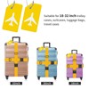 ZOUIQSS 2 Pack Adjustable Luggage Straps,Heavy Duty Suitcase Belts,Luggage Tag
