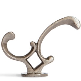 Hammer and Tongs - Ornamental Hat & Coat Hook - W30mm x H130mm - Raw - Pack of 5