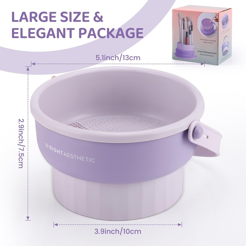 2 Pack Makeup Brush Cleaner Mat 3 in 1 Silicone