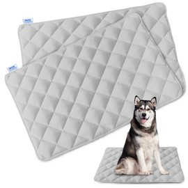 Dog Crate Pad 2 Pack (36" x 23"), Soft Dog Crate Mat with Anti-Slip Bottom, Machine Washable Kennel Pad, Crate Mats for Dog Cages, Dog Bed for Crate, Fits 36 Inch Dog Crate, Grey