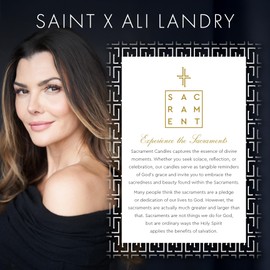 SAINT X Ali Landry Sacrament Scented Candle - Vetiver & Musk Soy Coconut Aromatherapy Candle - Long-Lasting 80-Hour Burn Time - Decorative, Relaxing, Fragrant Home Decor & Gift