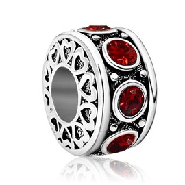 JMQJewelry Wife Husband Skull Anchor Jewelry Praying Hands Prayer Gesture Mom Mother Birthstone Birthday January Red Charms for Bracelets