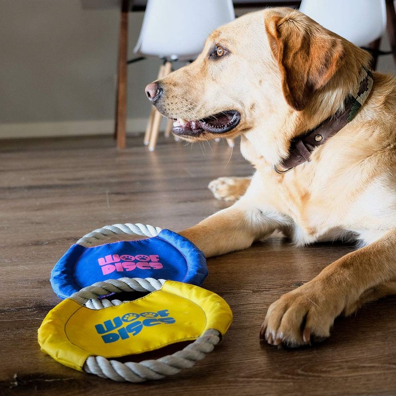 Woof Discs - Flying Rope Disc, Chewing Frisbee