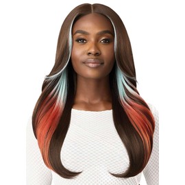 Outre Lace Front Wig - Melted Hairline - MH 110 (1B/3DRFF PINK CHERRY)