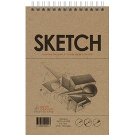 Design Ideation SKETCH :Multi-Media Paper Sketch Book for Pencil, Ink, Marker, Charcoal and Watercolor Paints. Great for Art, Design and Education. Classic 5.5" x 8.5"
