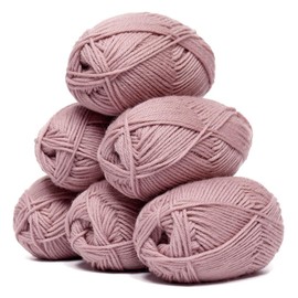 Alpaca Warehouse 100% Pure Wool Yarn Superwash Set of 3 Skeins (300 Grams) DK Weight - Sourced Directly from Peru - Heavenly Soft and Perfect for Knitting and Crocheting (Antique Rose - 6 Skeins)