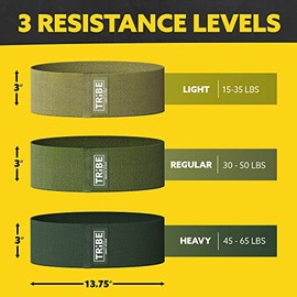 Bandas de Resistencia de Tela para piernas – Bandas de Entrenamiento para Hombres y Mujeres – Bandas de botín para Entrenar – Bandas de Ejercicio – Ba