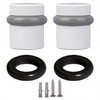 Modern Cylindrical Door Stop – White Floor Rubber Bumper, 2-Pack