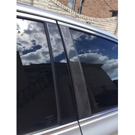 Fits Nissan Rogue 2008-2013 Real Carbon Fiber Black Window Pillar Posts Trim 10PCS