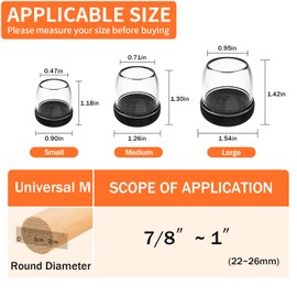 MAYZOLOP Chair Sliders for Carpeted Floors, 16Pcs Chair Glides Square Furniture Sliders Carpet, Teflon Table Leg Protectors Sliders for Carpet, Make Furniture Glides Move Easy (Fit 1-1.2", Clear)