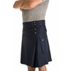 Damn Near Kilt 'Em Men's Stowaway Utility Kilt Small Navy