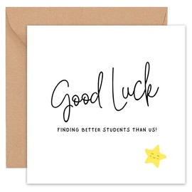 Thank You Teacher Cards - Teacher Thank You Card - With Envelope - Funny - For Nursery Teaching Assistant Best Head Nurse Lecturer TA Appreciation - From Children -14cm