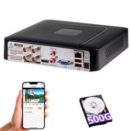 KERUI 4CH 8CH H.265+ 2MP DVR Recorder 500GB HDD for CCTV Camera Security System - 4CH, 500GB