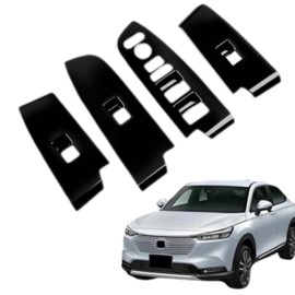 EopTatoo New Vezel for RV3/RV4/RV5/RV6 Accessories Parts Door Power Window Switch Panel Cover RV Series Car Accessories (Piano Black)