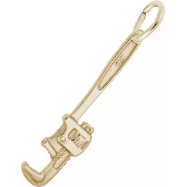 Rembrandt Gold-Plated Sterling Silver Pipe Wrench Charm by Rembrandt