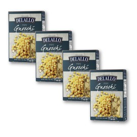 DeLallo Mini Potato Gnocchi Pasta, Made in Italy, Light and Airy Texture, Small-Sized Dumplings for Soups and Baked Dishes, Kosher, Non-GMO, 16 oz Box, (4 Pack)