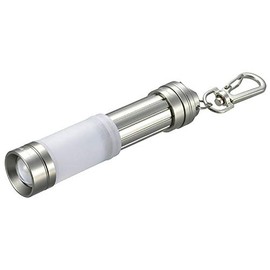 Ohm Electric Flashlight, Silver, Maximum Diameter 0.8 x Length 2.4 inches (2 x 6 cm)