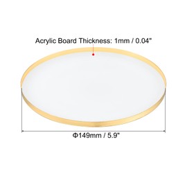 PATIKIL 5.9 Inch Inner Dia. Lampshade Diffuser, 1 Pieces Dustproof Dust Protection Cover Acrylic Board for Barrel Lamp Shade
