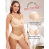 HORISUN Bras for Women No Underwire V Neck Scalloped Wireless