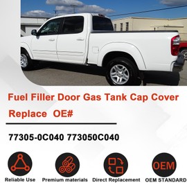 77305-0C040 Fuel Filler Door Gas Tank Cap Cover Fit for Toyota Tundra Limited, SR5 2004 2006 Fuel Filler Lid Sub-Assembly Replace 773050C040 Black Primer