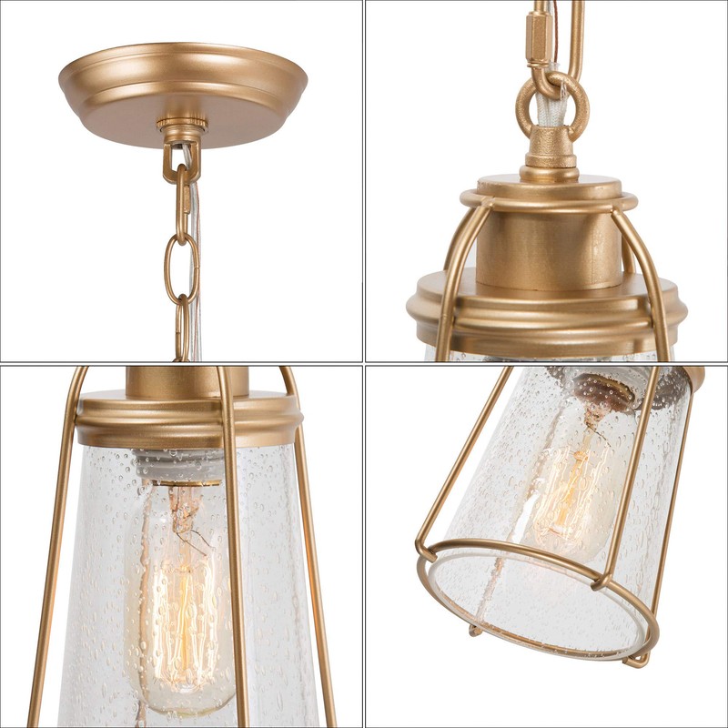 KSANA Gold Pendant Lighting, Mini Modern Hanging Light Fixture with