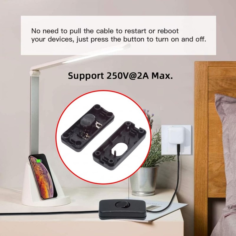 CY Switch Universal Interruptor 303 Switch Cord Inline On-Off Switch