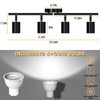 Lavendex LED 4 Light Track Lighting Kit, Black Ceiling Spotlights,