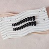 SXVME Uñas postizas negras, cortas, ovaladas y redondas, con pegamento,