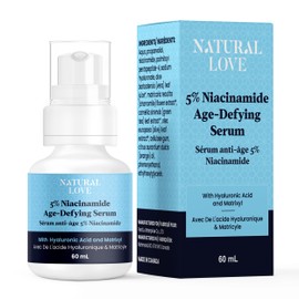 Natural Love 5% Niacinamide Serum (B3) 5% B5 Gel, Hydrating and Moisturizing Face Serum for All Skin Types - Made in Canada