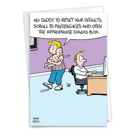 NobleWorks, Funny Baby Greeting Card (Parents) with 5 x 7 Inch Envelope (1 Card) Shower, Announcement Little Genius C10869BBG