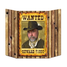 Wanted Poster Photo Prop Party Accessory (1 count) (1/Pkg)