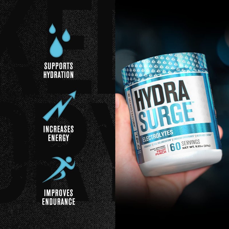 Jacked Factory HYDRASURGE Electrolyte Powder - Hydration Supplement w/Key Minerals,