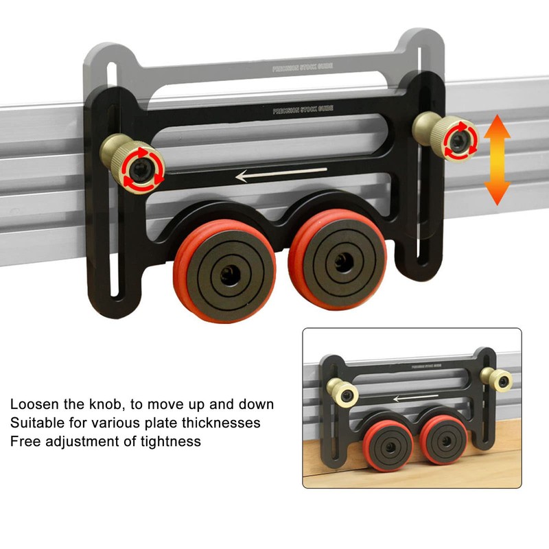 Woodworking Bearing Roller Guides for Table Saws with Sliding Blocks,