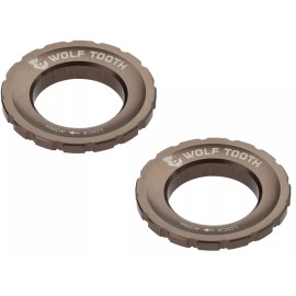 Wolf Tooth 2 PACK Wolf Tooth CenterLock Rotor Lockring | External Splined | All Colors - Espresso