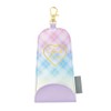 Bag Key Case with Reel Key Chain Gradation Check Multi