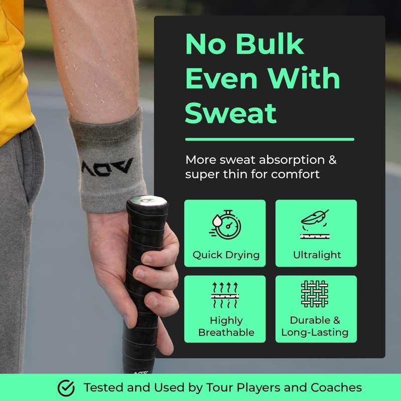 ADV Tennis Wristbands with New Age Polyester Cotton Blend -