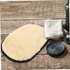 Mikinona Leather Boot Buffing Pad Shoe Polishing Glove Faux Lambswool