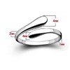 Women's 925 Sterling Silver Simple Open Adjustable Rings
