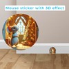 3D Mouse Christmas Wall Decor - Mouse Decals Mouse Hole