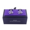 Gemelos de plata infinita, regalo de marido para hombre, regalo