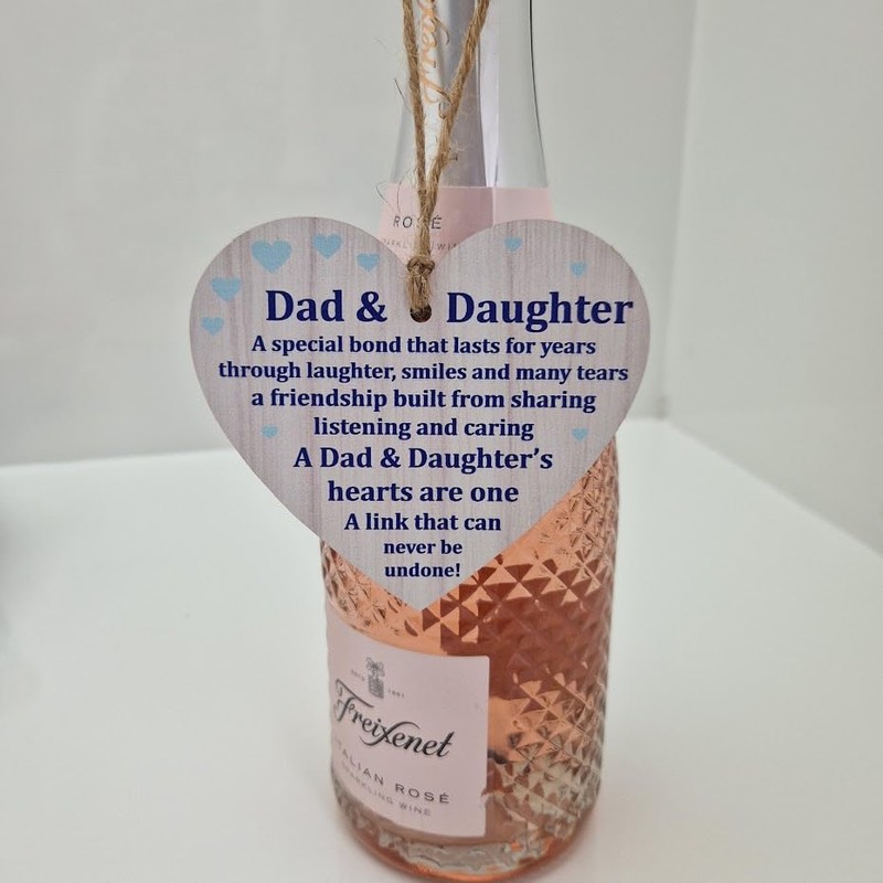 Pixie's Gifts Wooden or Acrylic Heart Plaque for Dad -
